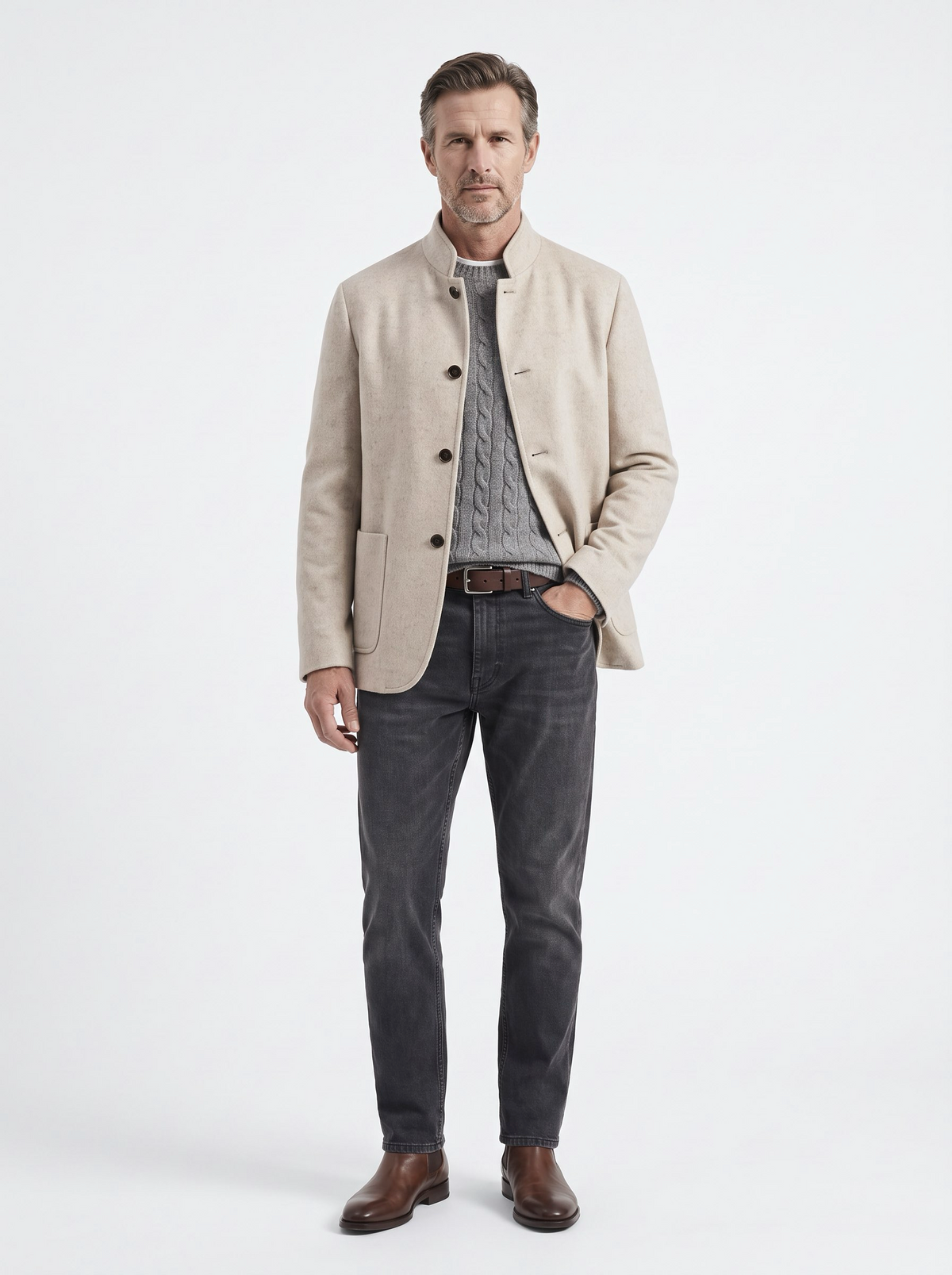 Oatmeal Cashmere Spagna Jacket