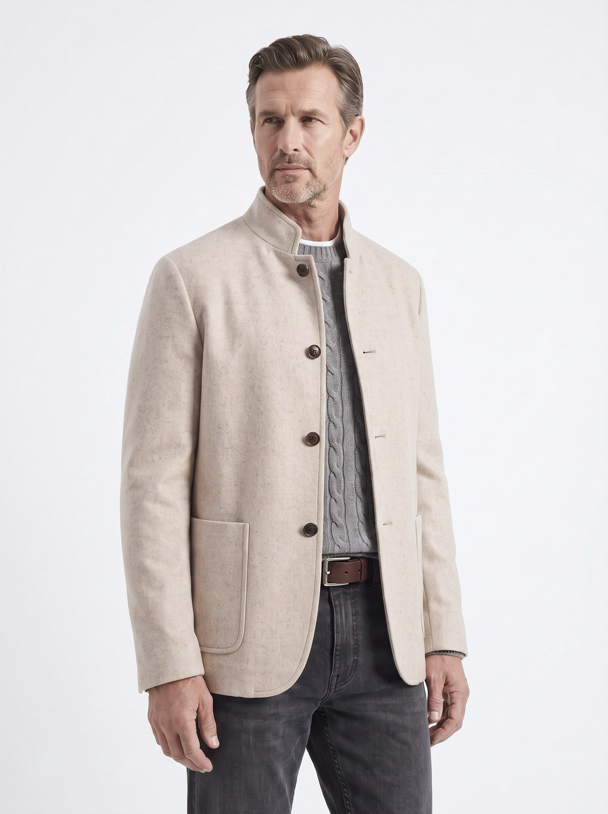 Oatmeal Cashmere Spagna Jacket