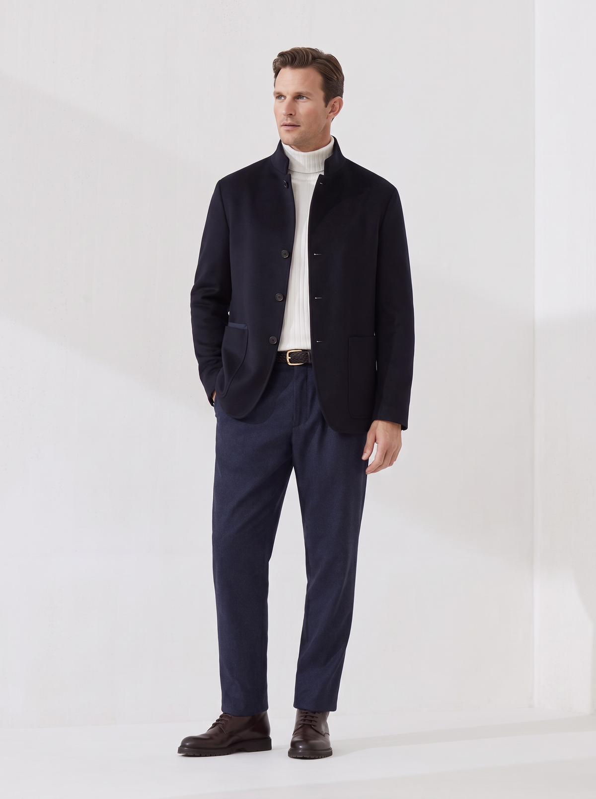 Dark-Navy Cashmere The Count Jacket