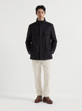 Black Cashmere Traveller Field Jacket