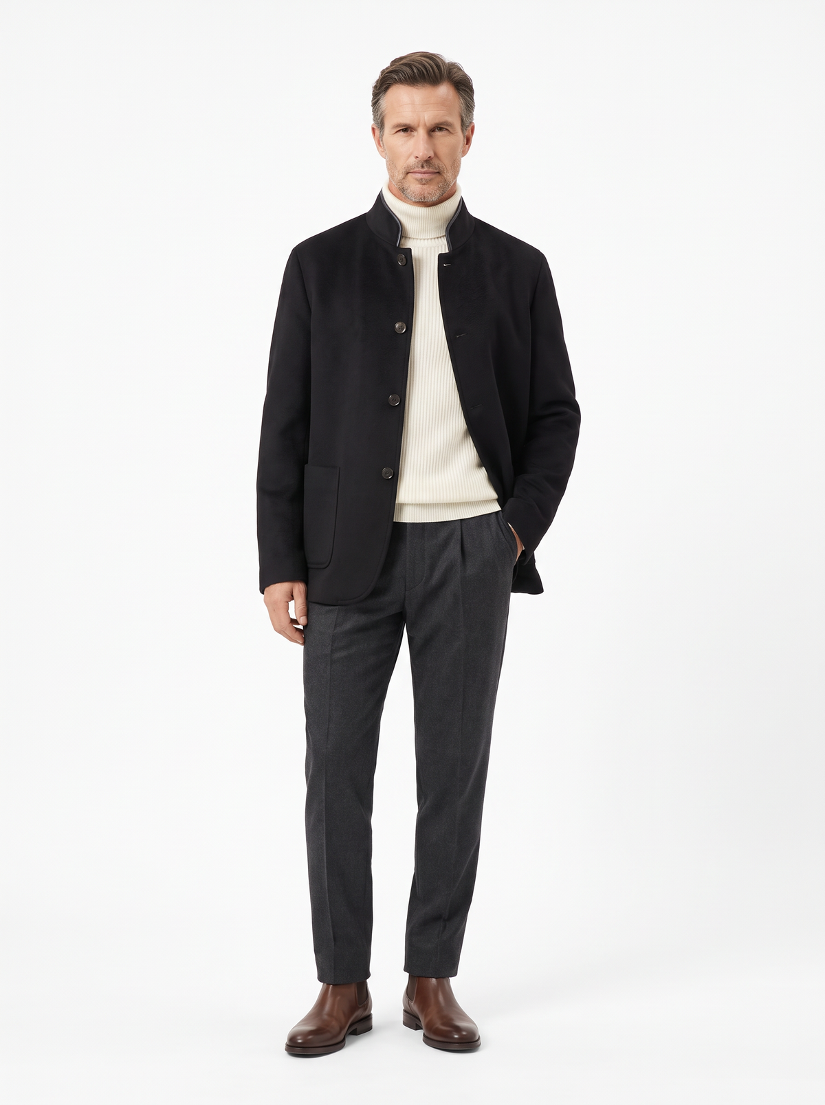 Black Cashmere Spagna Jacket