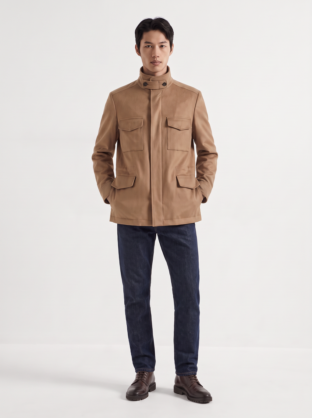 Camel Cashmere Traveller Field Jacket