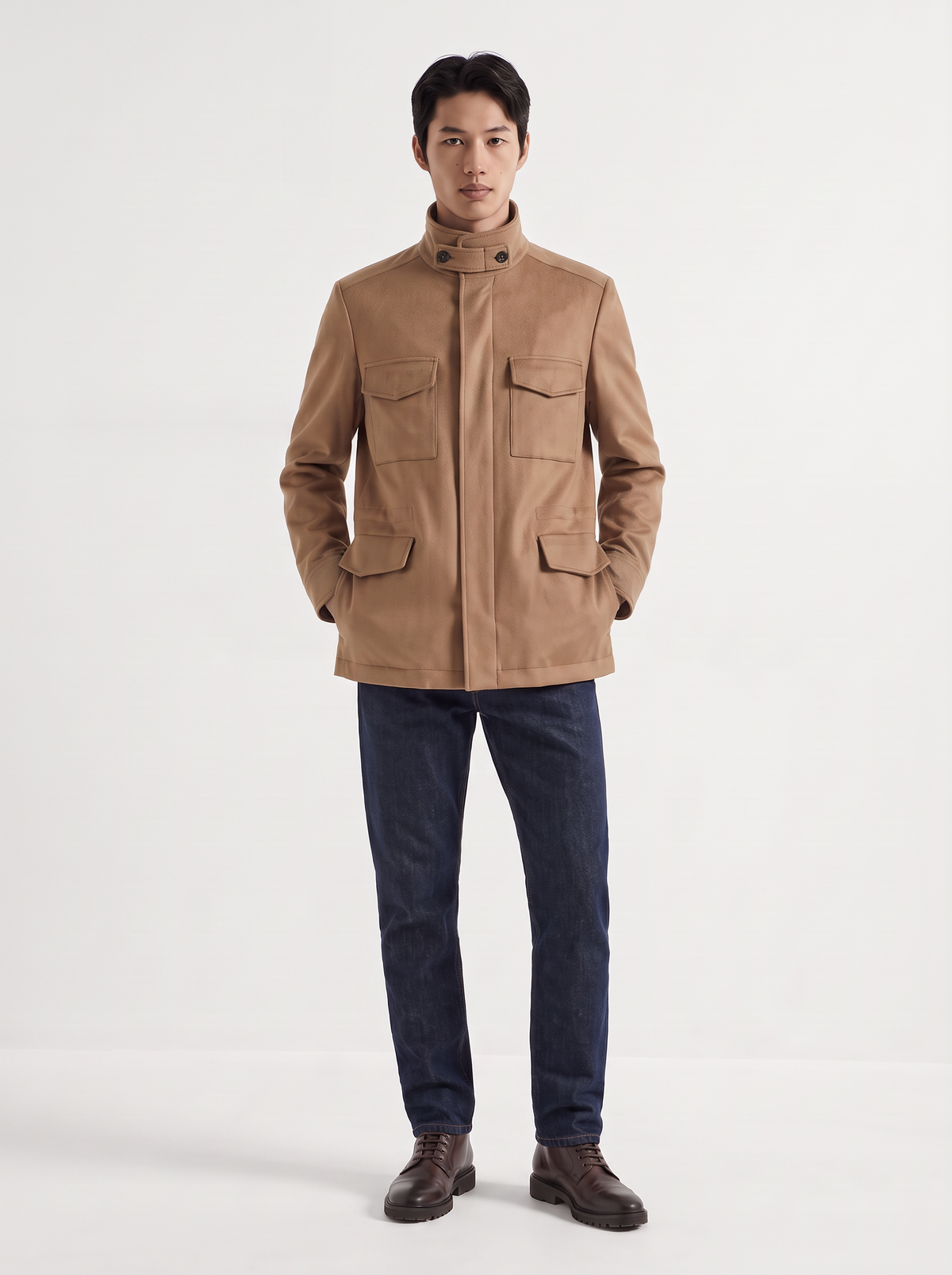 Camel Cashmere Traveller Field Jacket