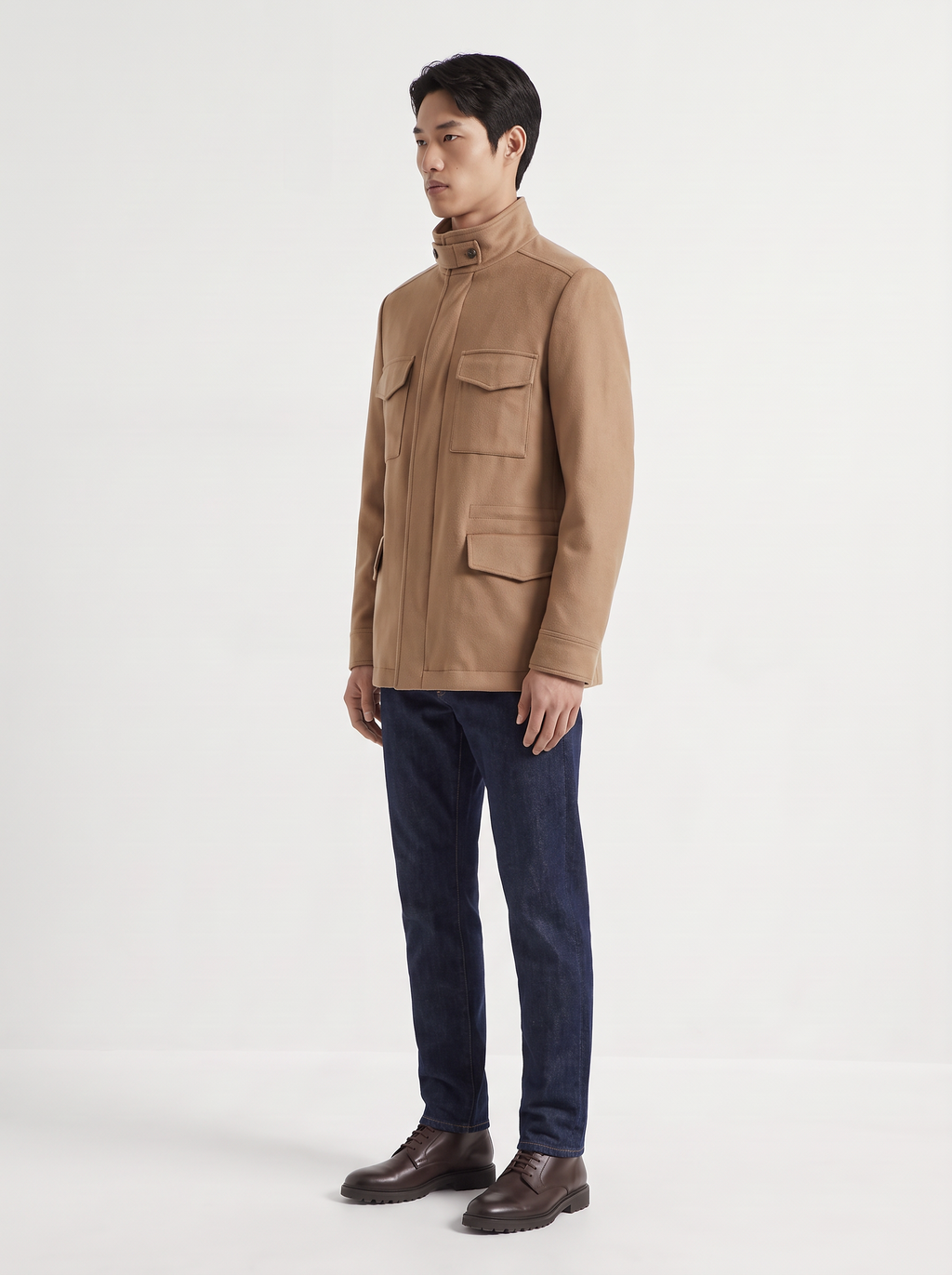 Camel Cashmere Traveller Field Jacket
