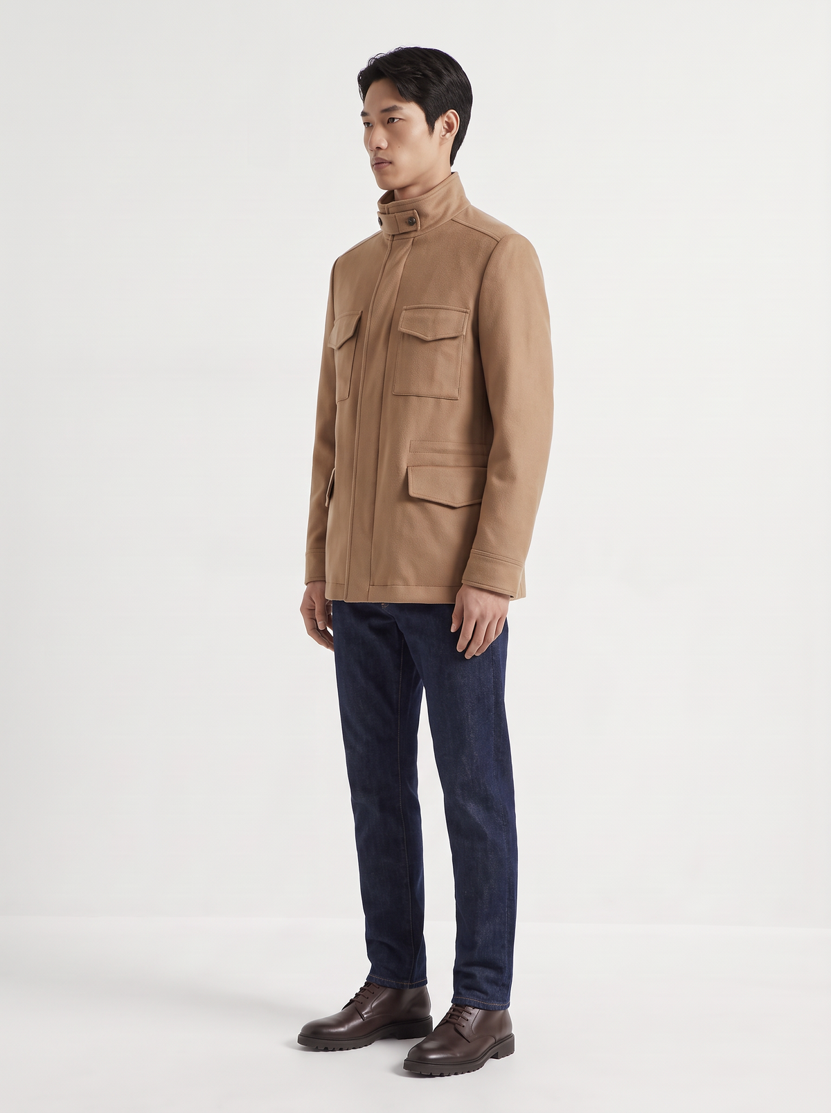 Camel Cashmere Traveller Field Jacket