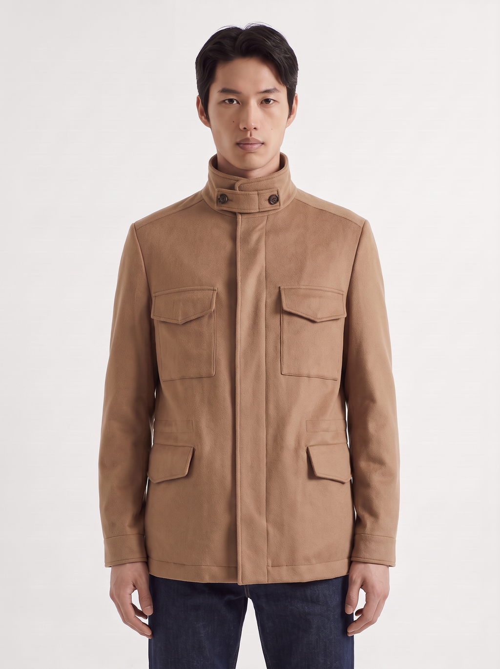 Camel Cashmere Traveller Field Jacket