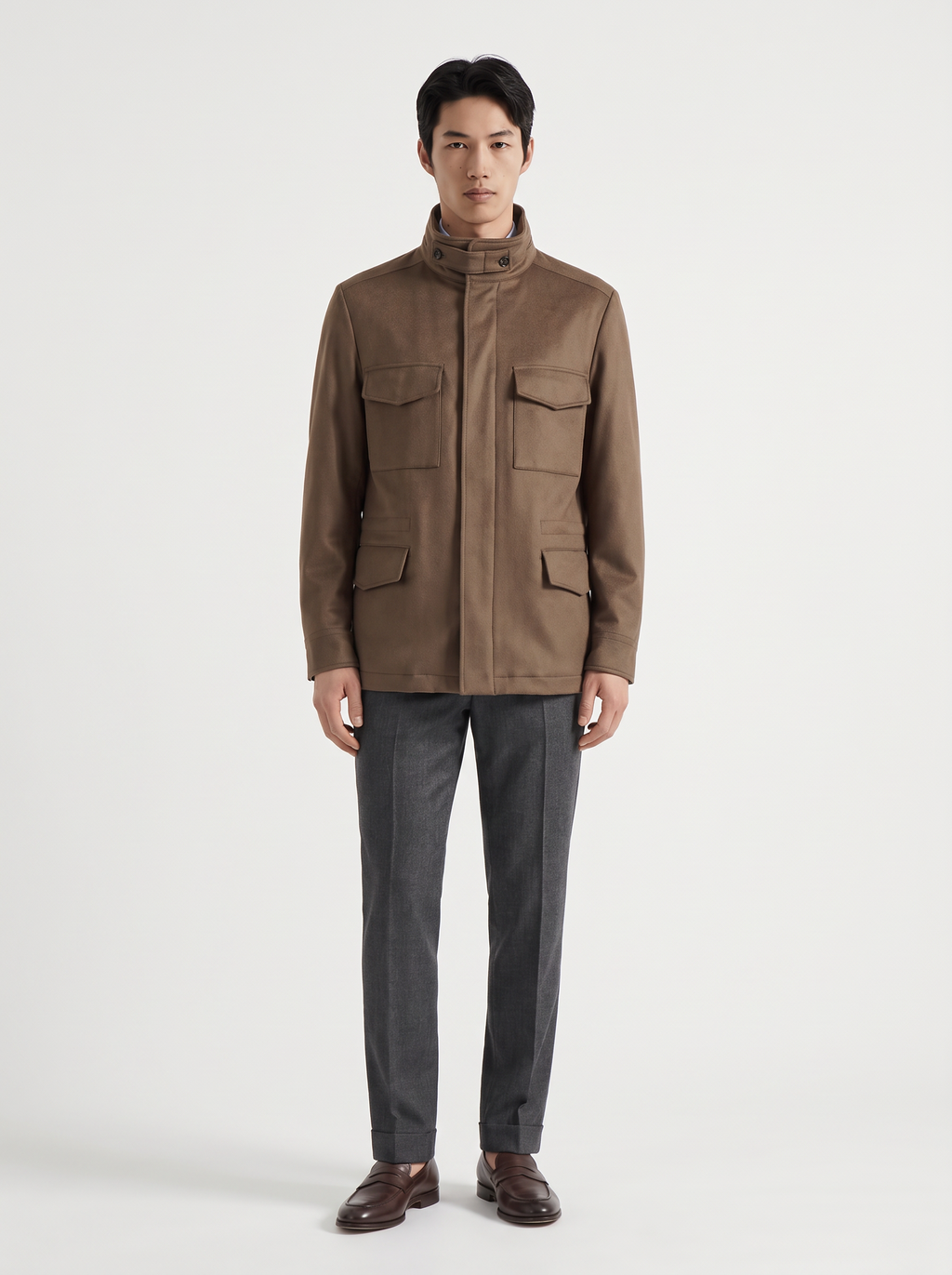 Tobacco Cashmere Traveller Field Jacket