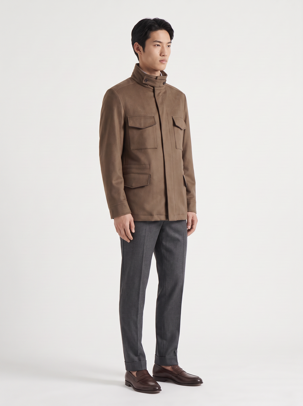 Tobacco Cashmere Traveller Field Jacket