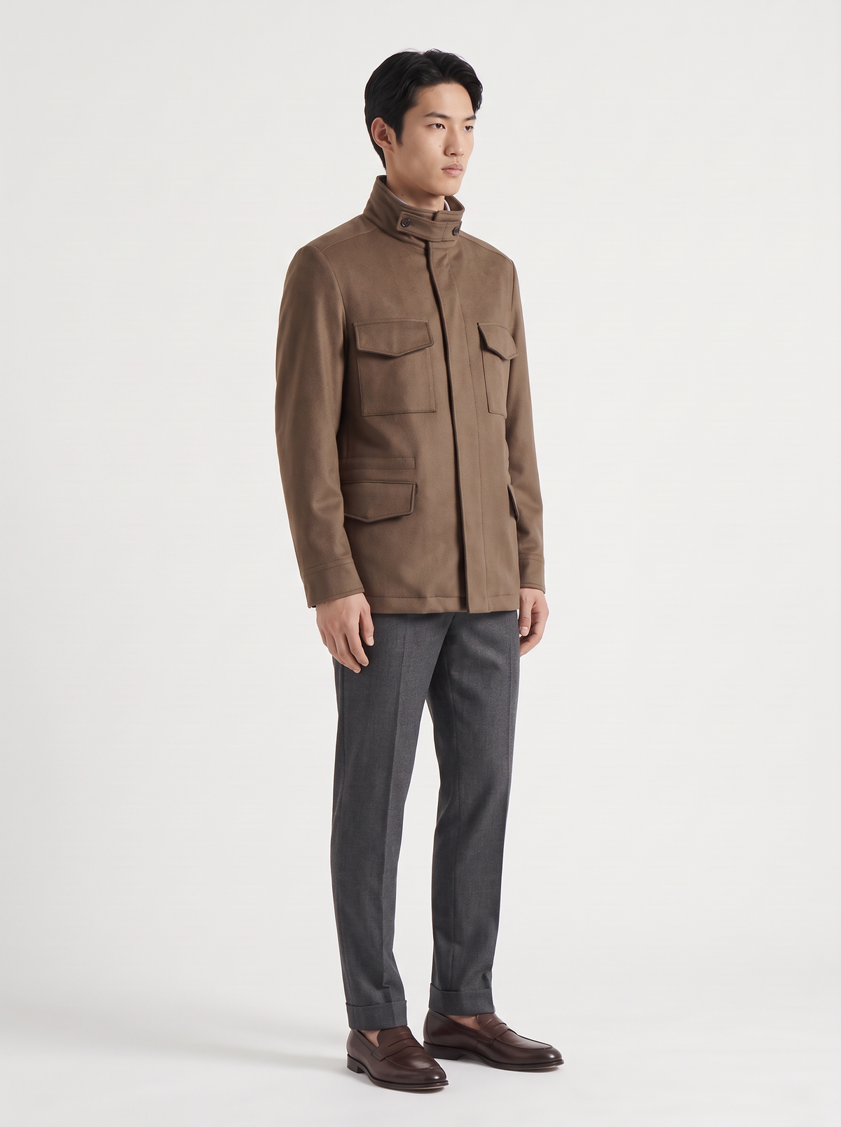 Tobacco Cashmere Traveller Field Jacket