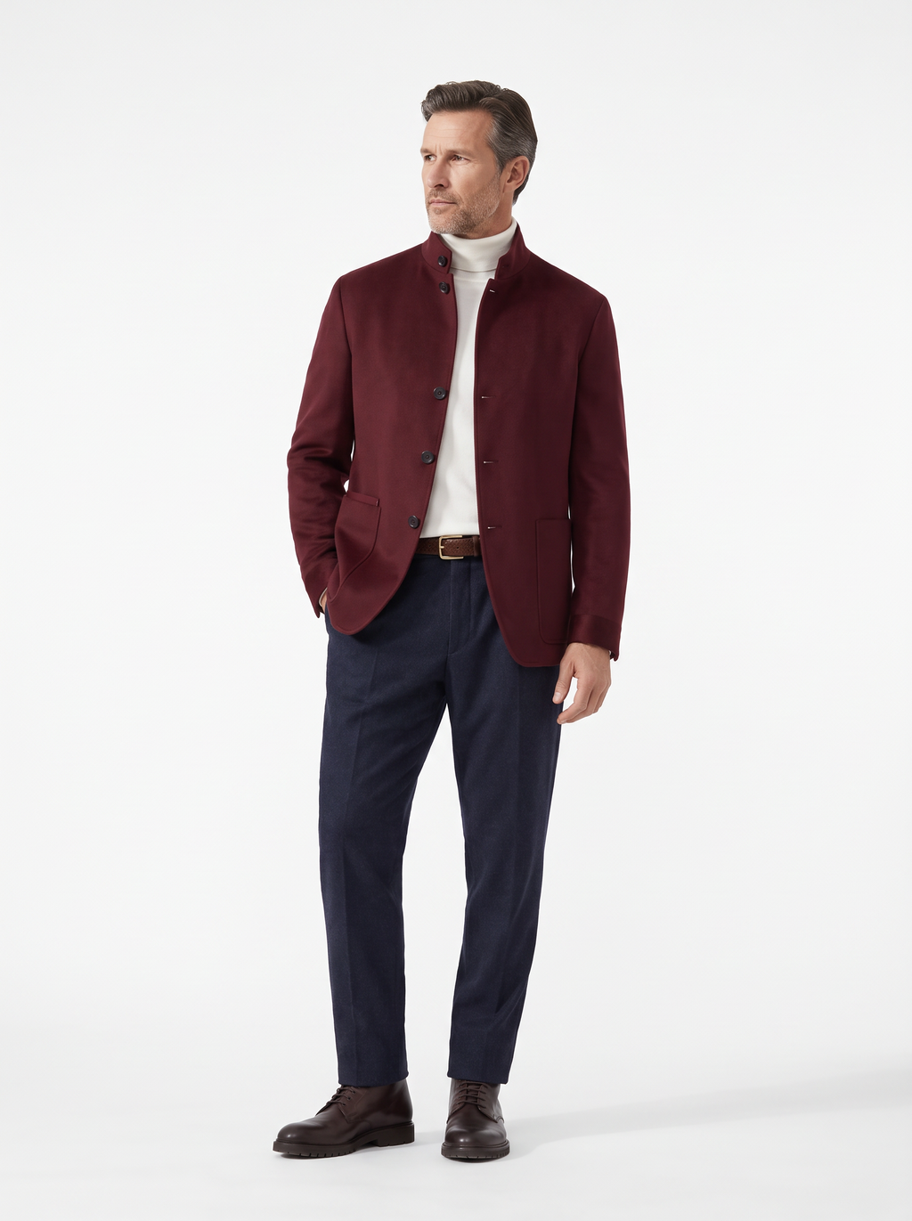 Burgundy Cashmere The Count Jacket