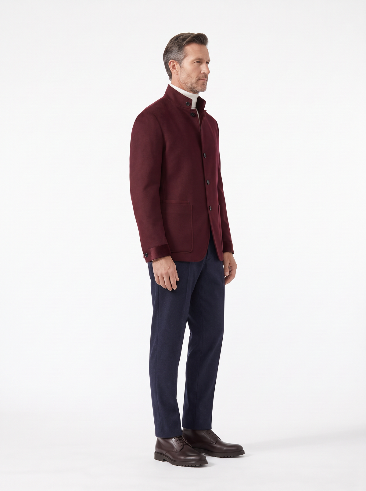 Burgundy Cashmere The Count Jacket