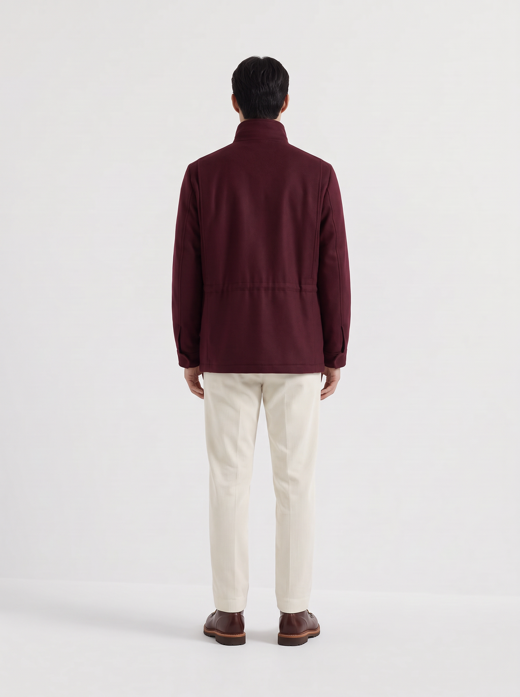 Burgundy Cashmere Traveller Field Jacket