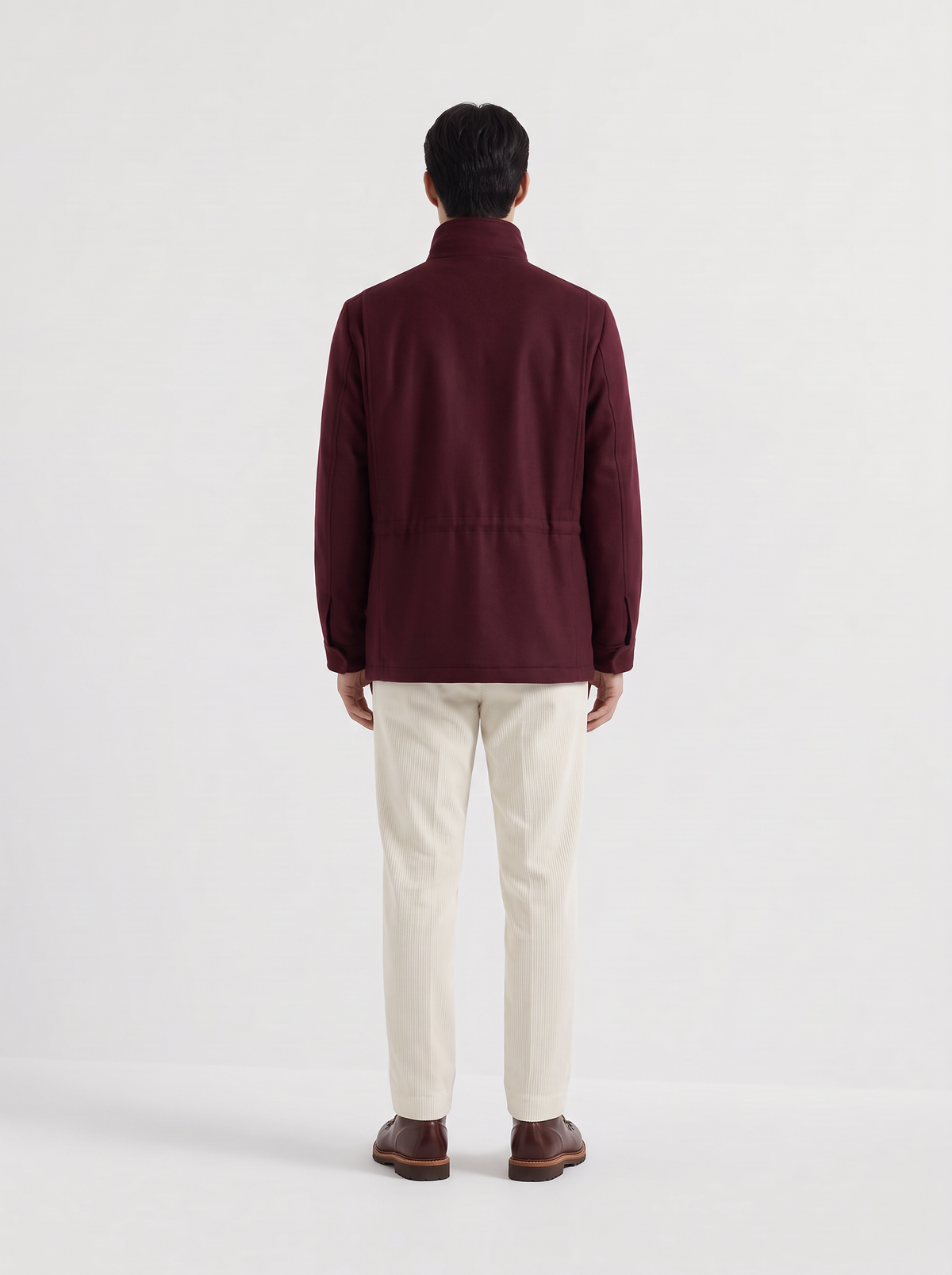 Burgundy Cashmere Traveller Field Jacket