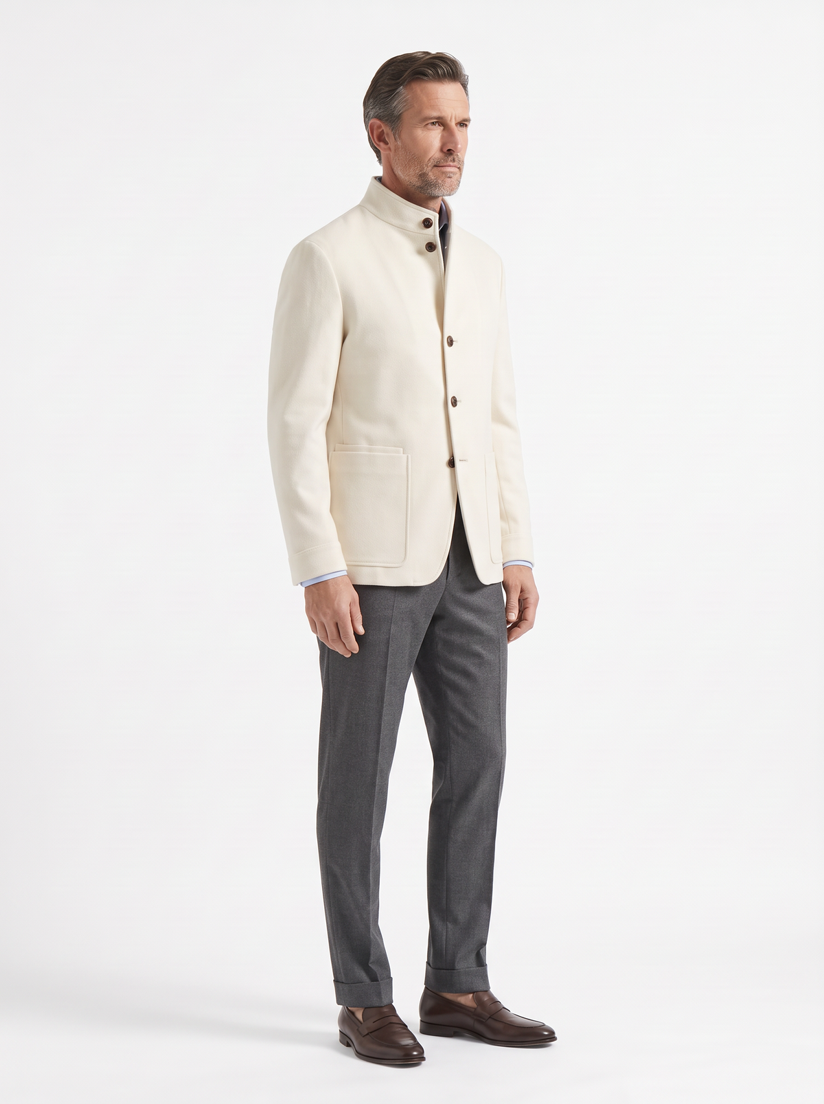 White Cashmere The Count Jacket