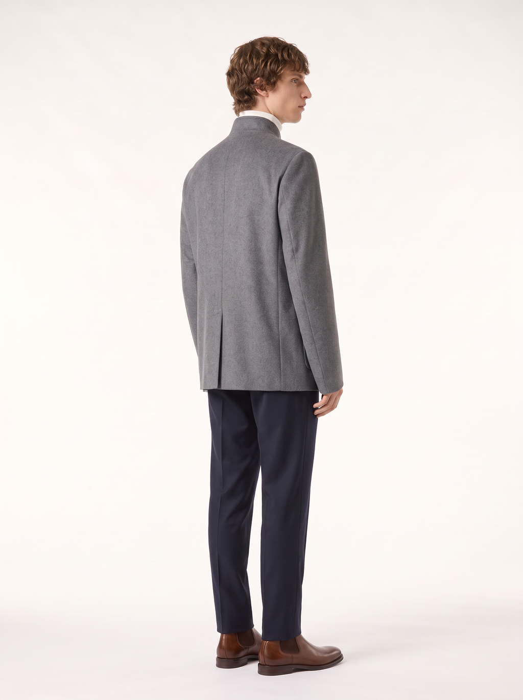 Mid-Gray Cashmere Spagna Jacket