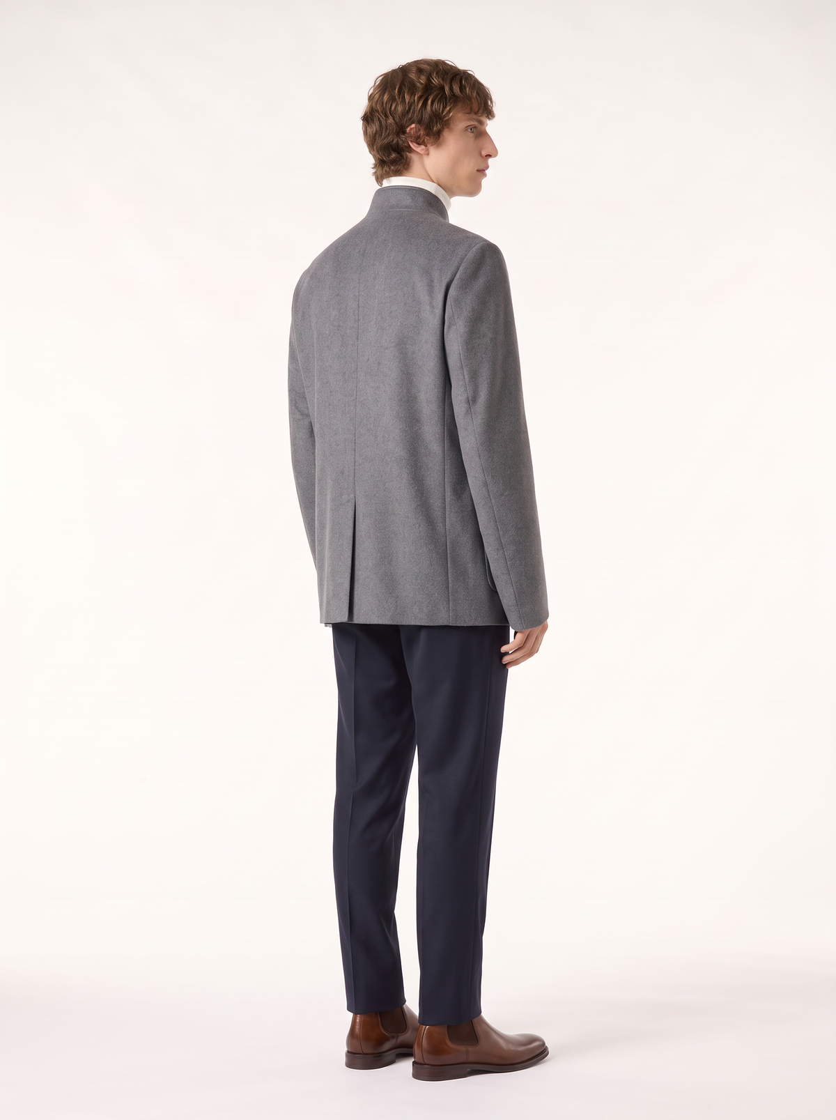Mid-Gray Cashmere Spagna Jacket