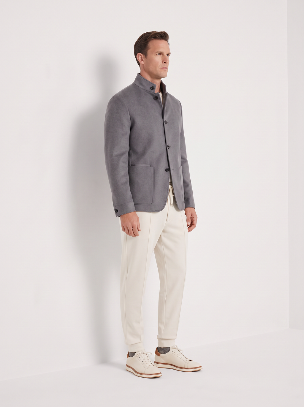 Mid-Gray Cashmere The Count Jacket