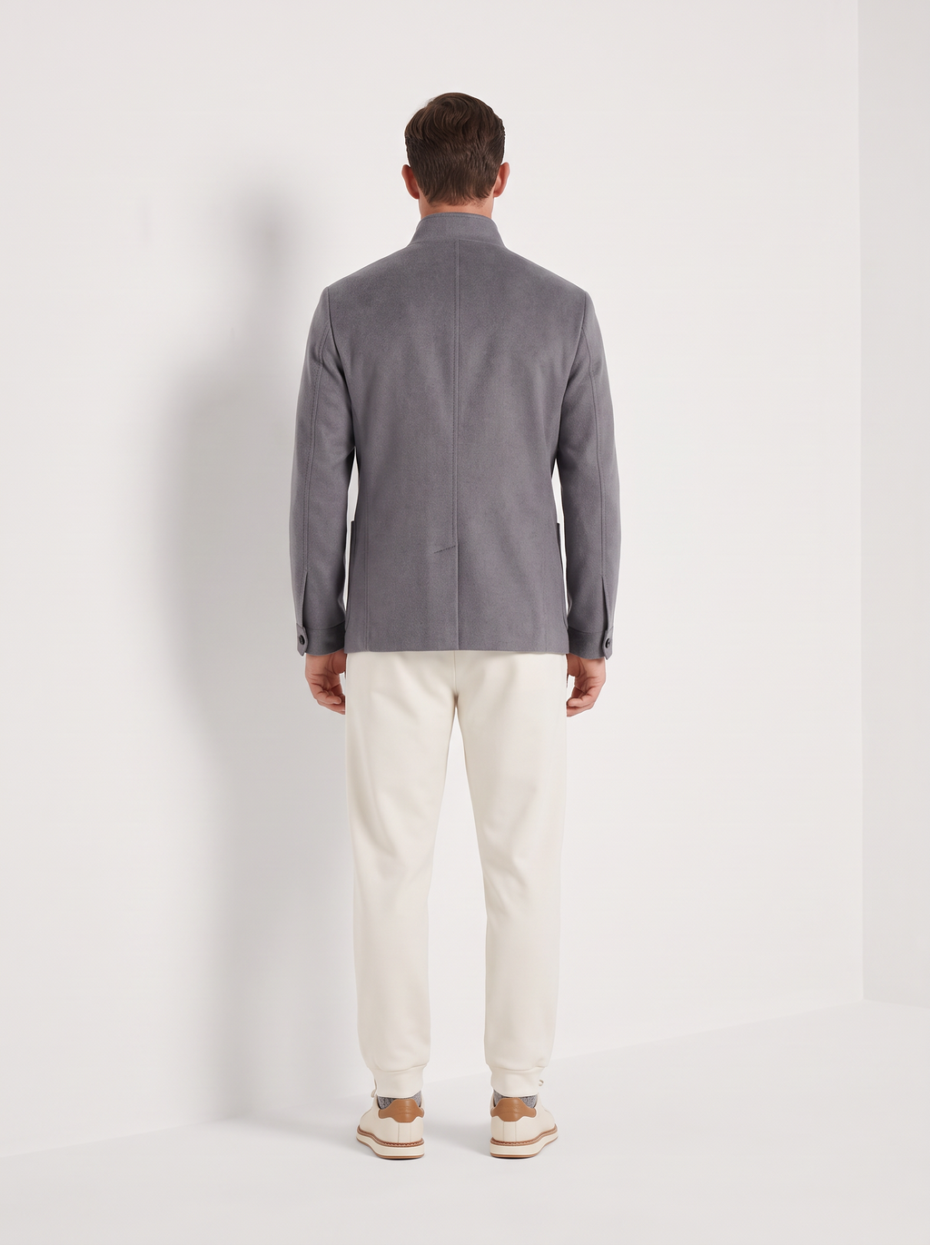 Mid-Gray Cashmere The Count Jacket