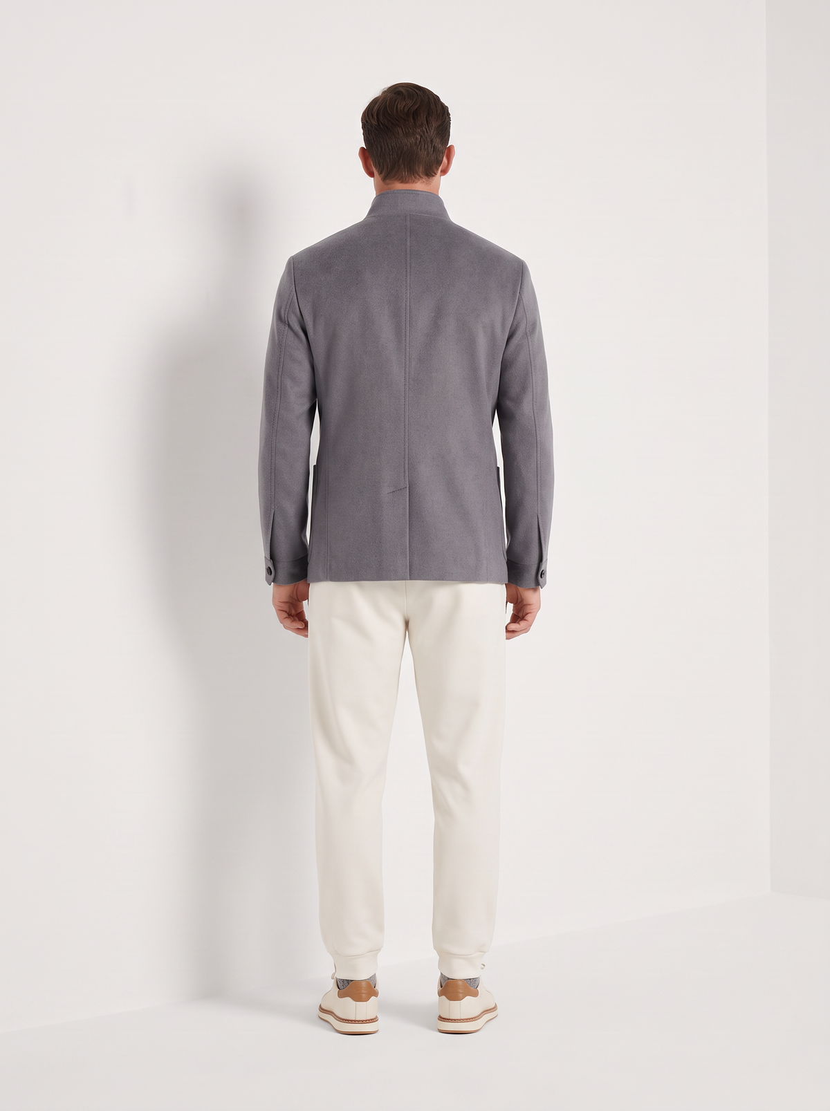 Mid-Gray Cashmere The Count Jacket