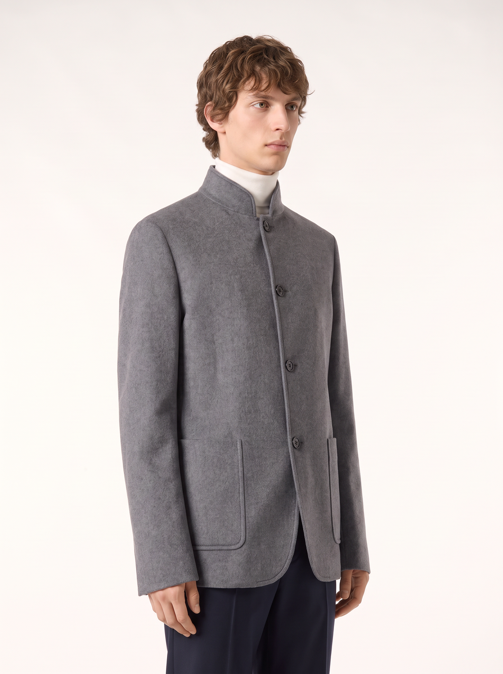 Mid-Gray Cashmere Spagna Jacket