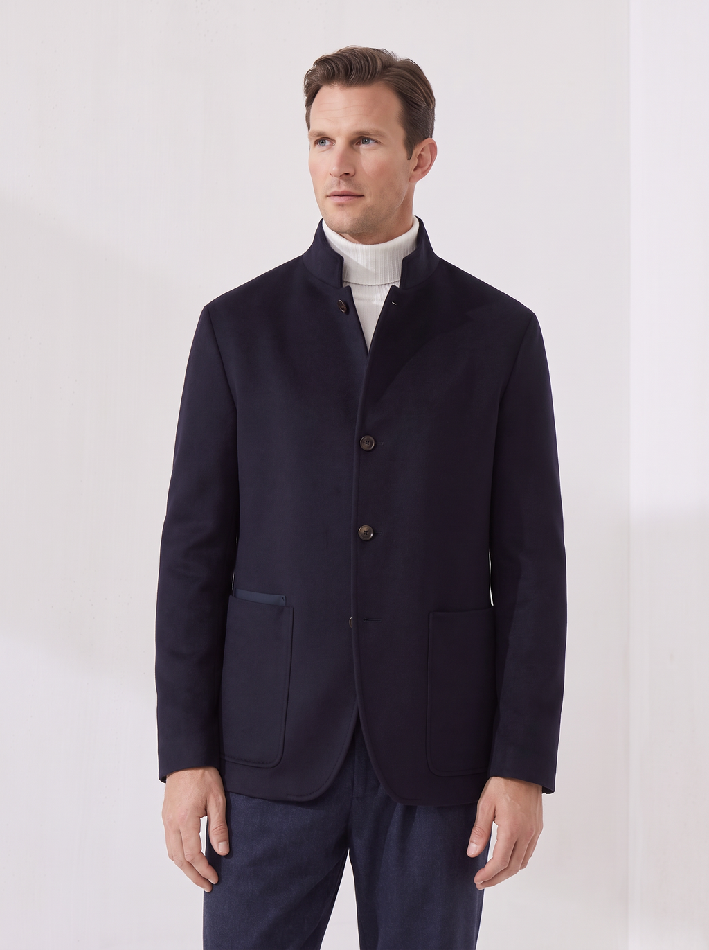 Dark-Navy Cashmere The Count Jacket
