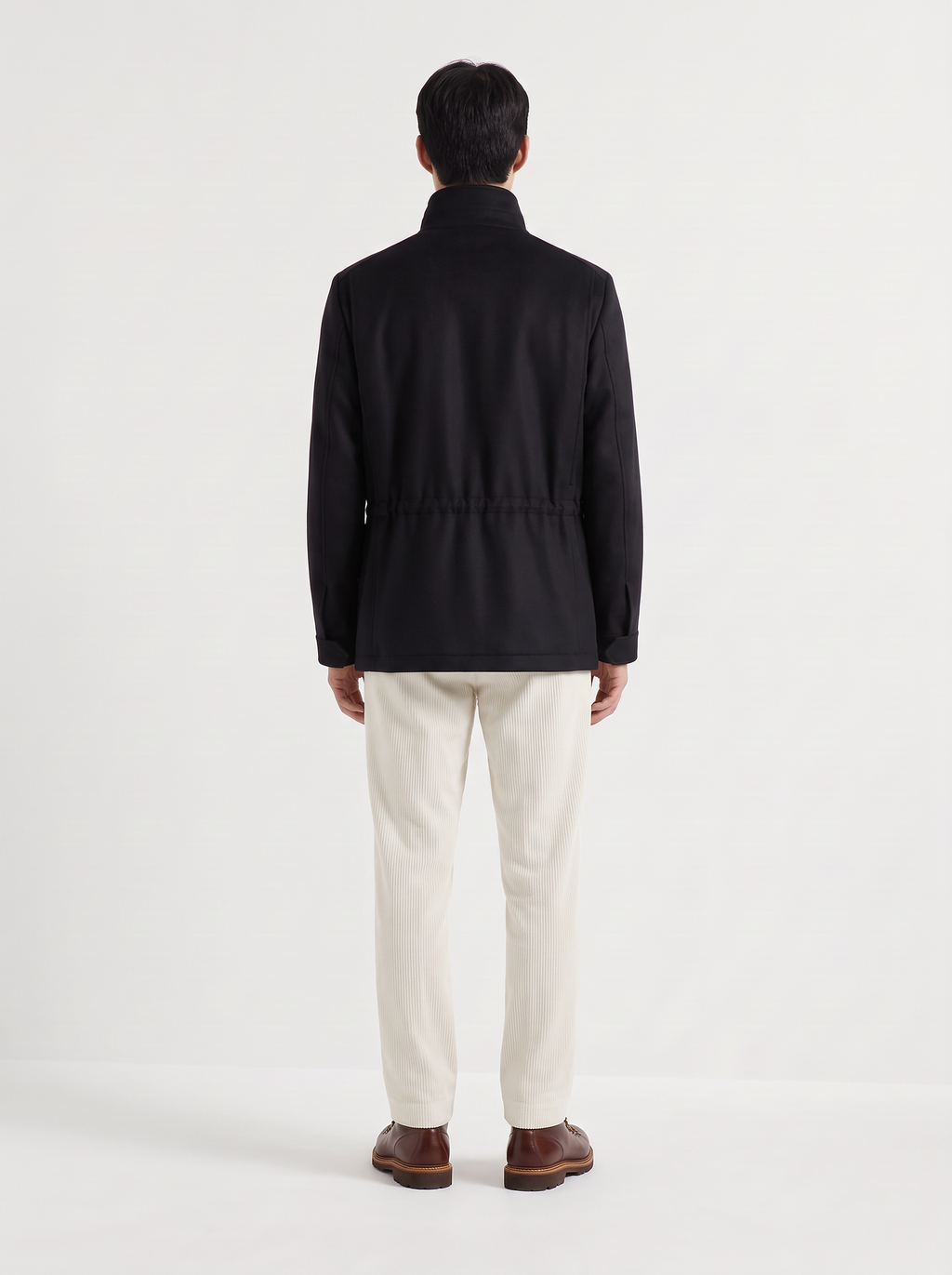 Black Cashmere Traveller Field Jacket