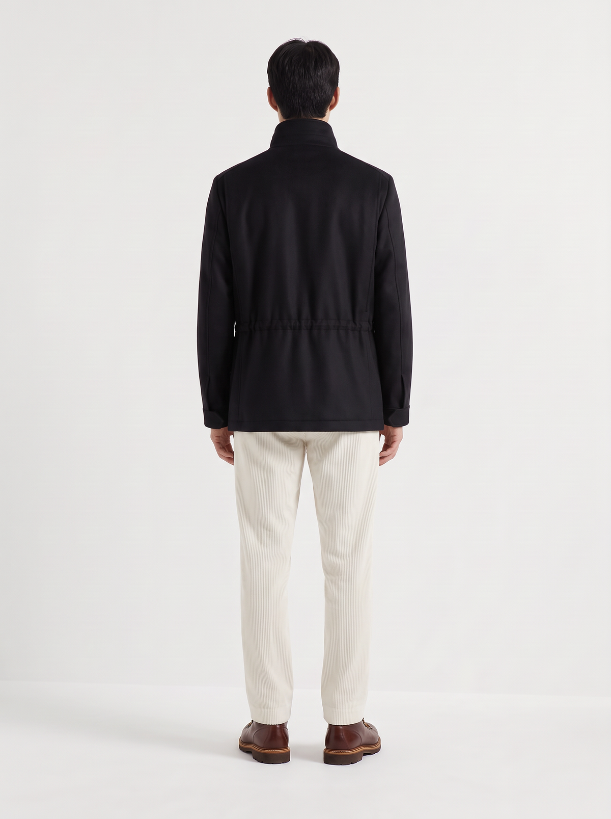 Black Cashmere Traveller Field Jacket