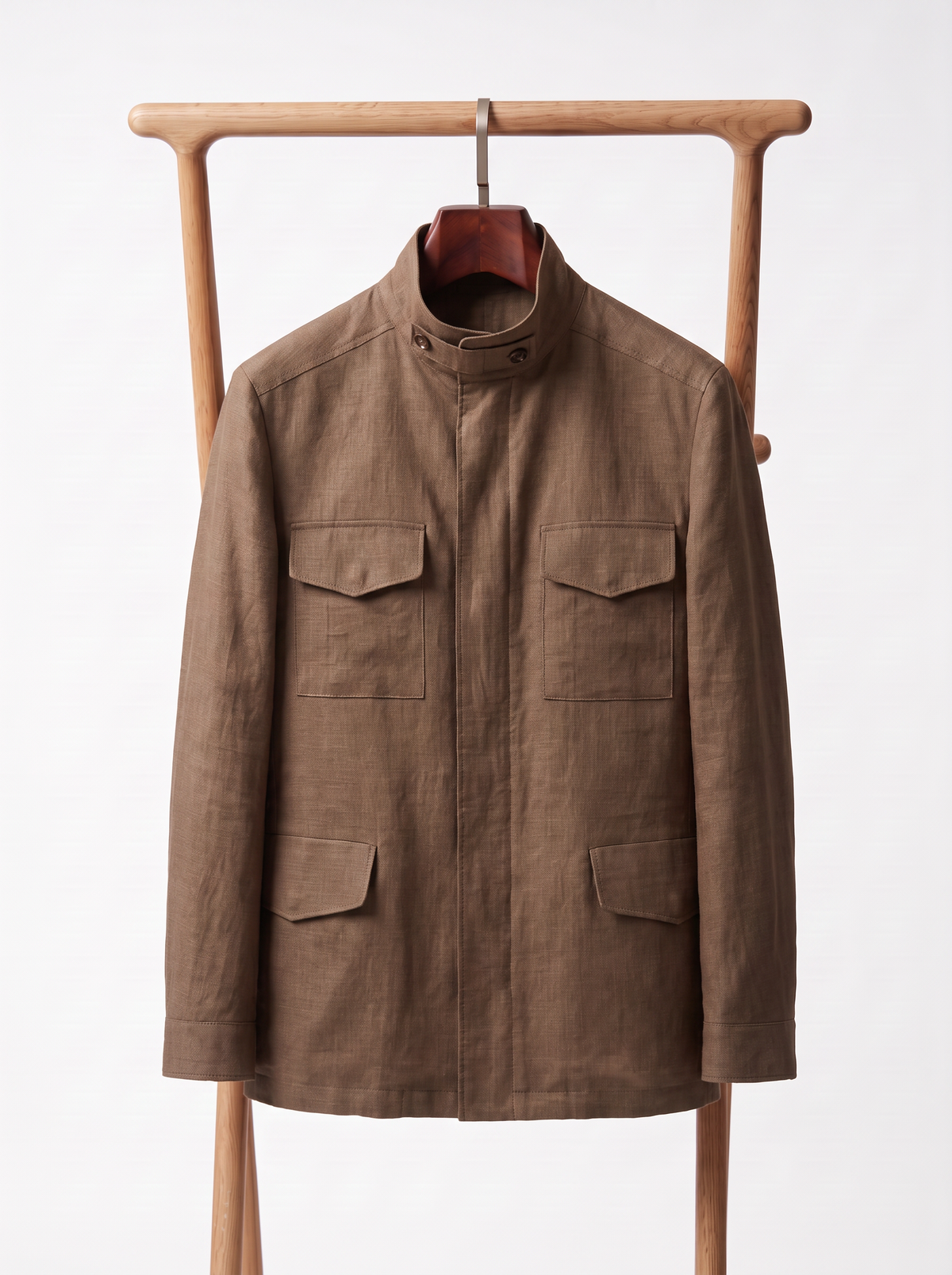 Tobacco Linen Traveller Field Jacket
