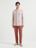 Dusty-Rose Linen Traveller Field Jacket
