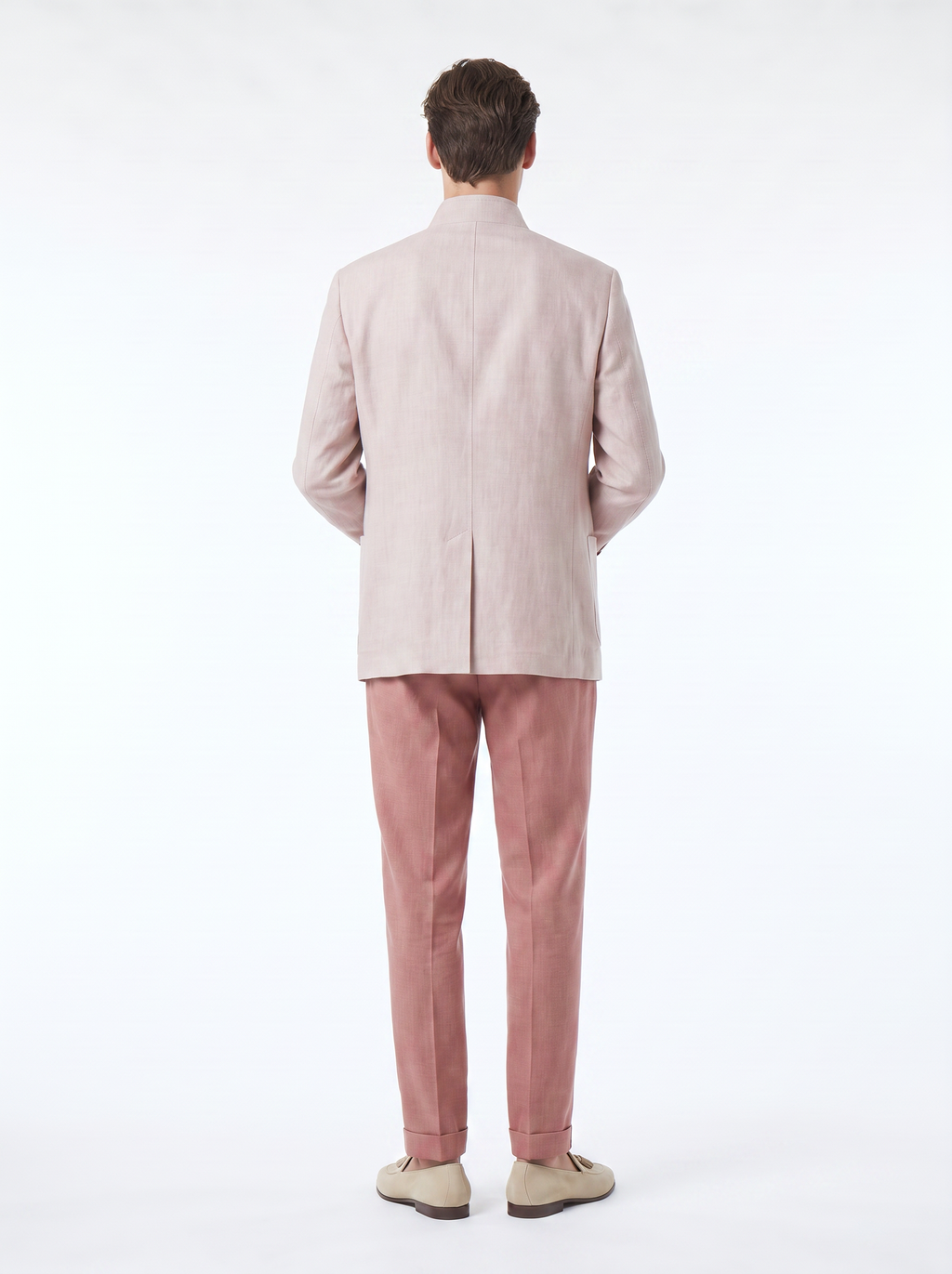 Dusty-Rose Linen Spagna Jacket