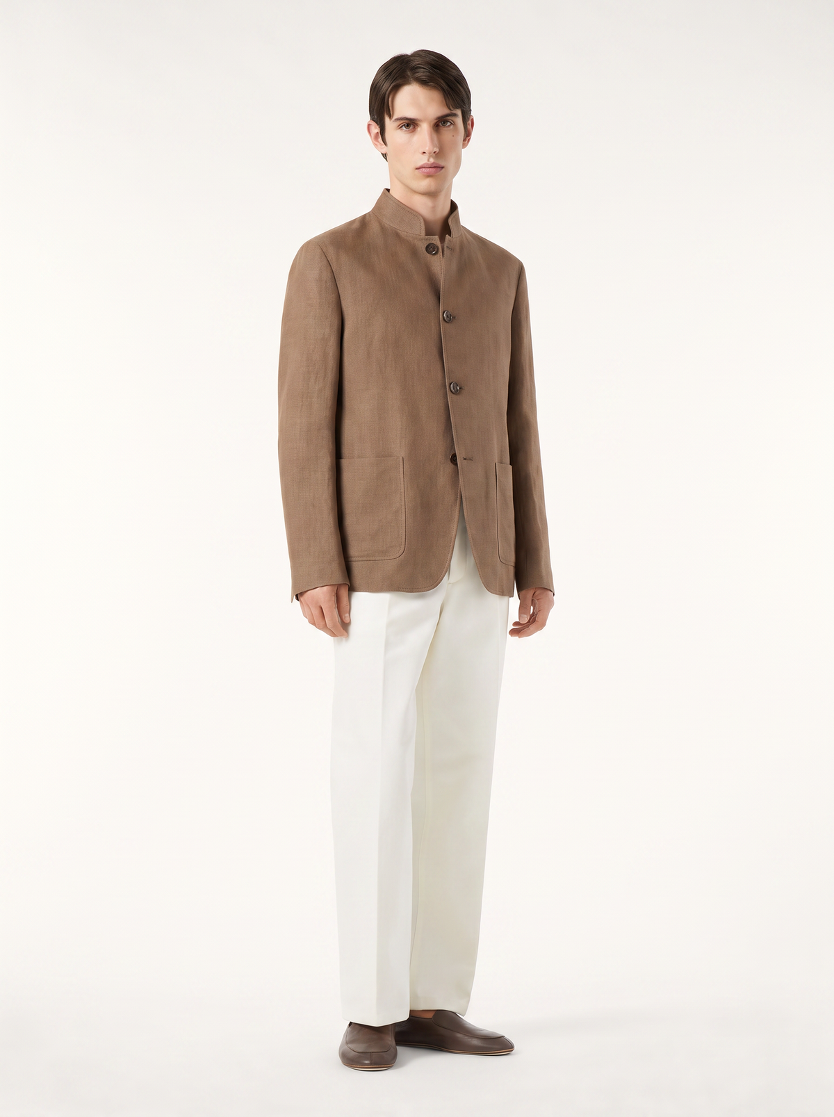 Tobacco Linen Spagna Jacket