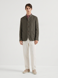 Olive Green Linen Spagna Jacket