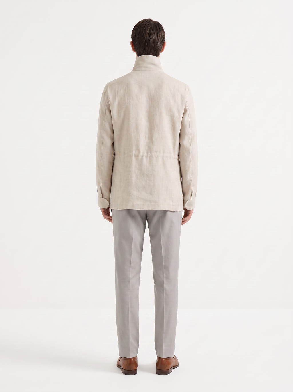 Oatmeal Linen Traveller Field Jacket