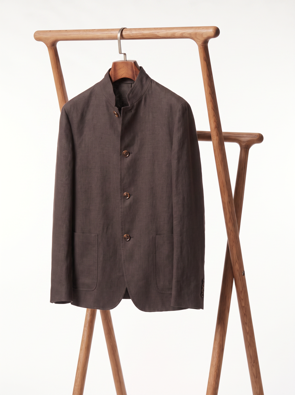 Dark Gray Linen Spagna Jacket
