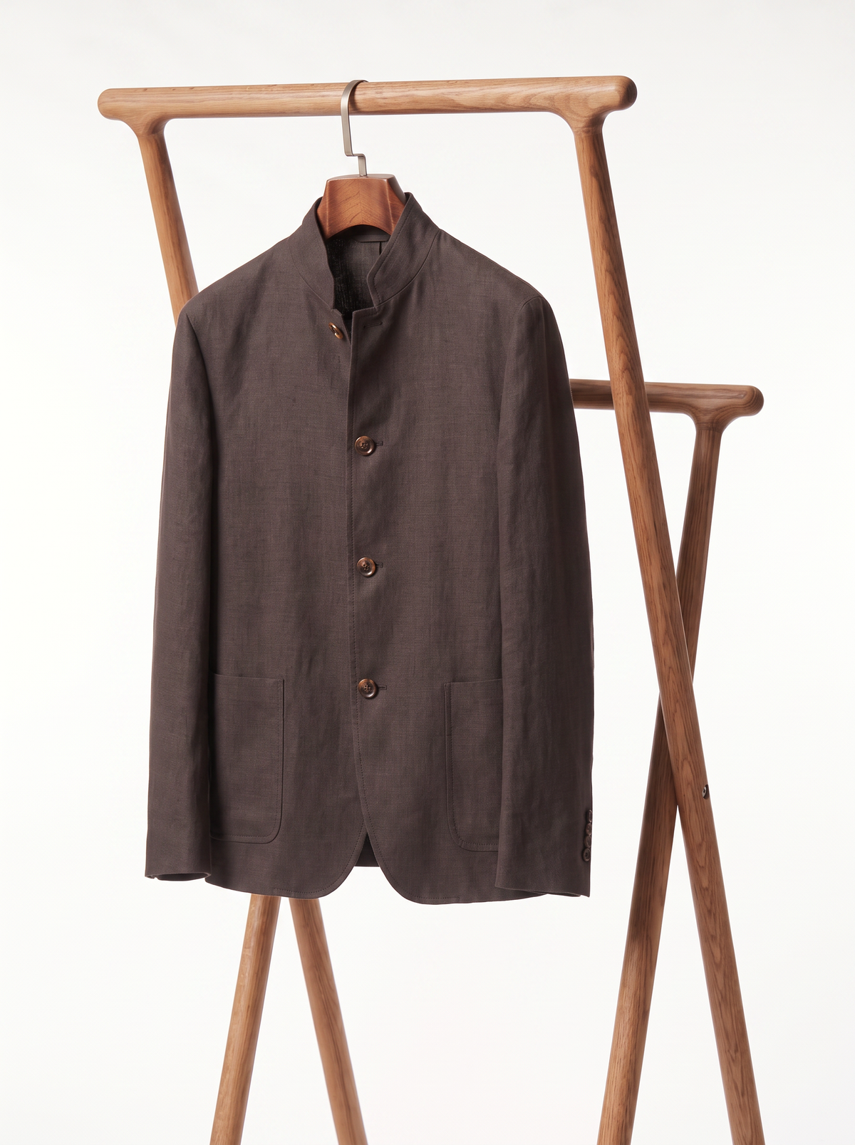 Dark Gray Linen Spagna Jacket
