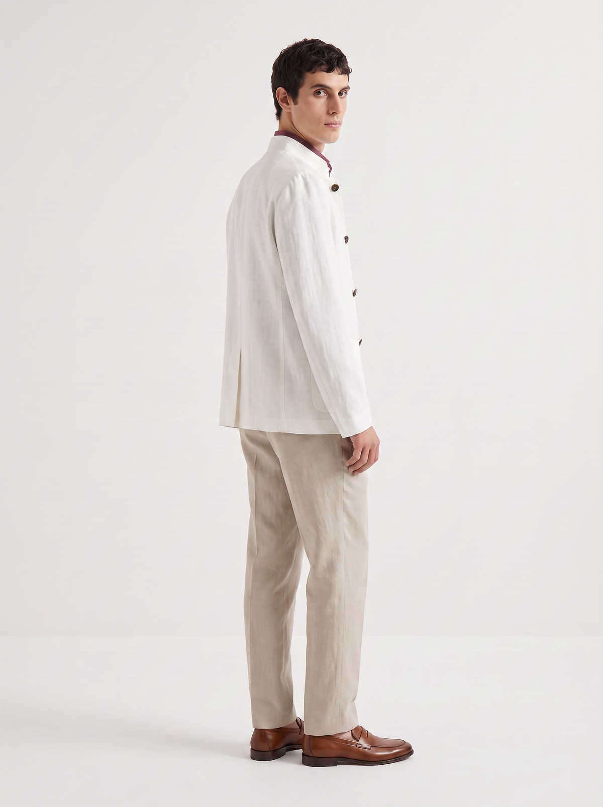 White Linen Spagna Jacket