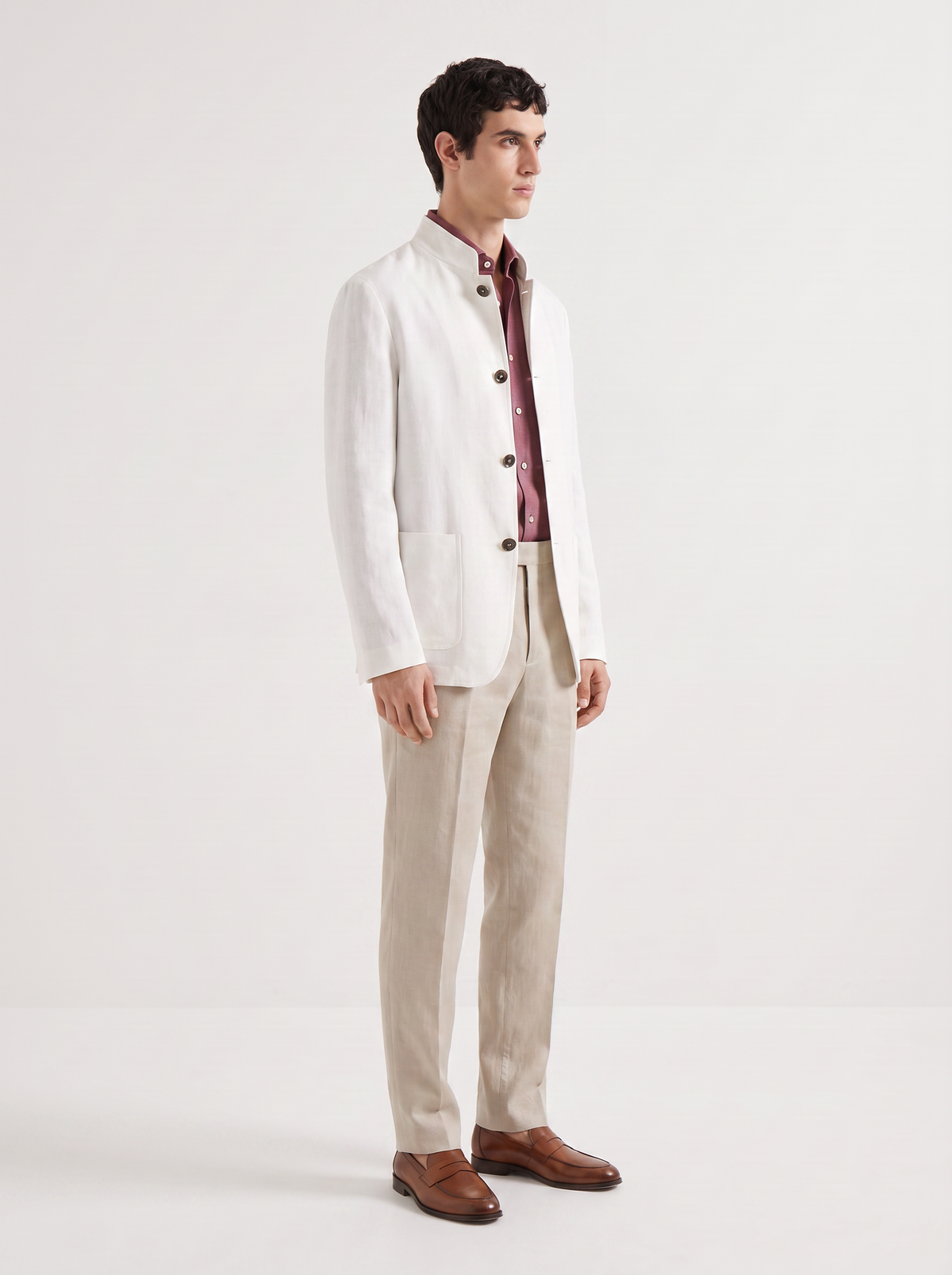 White Linen Spagna Jacket
