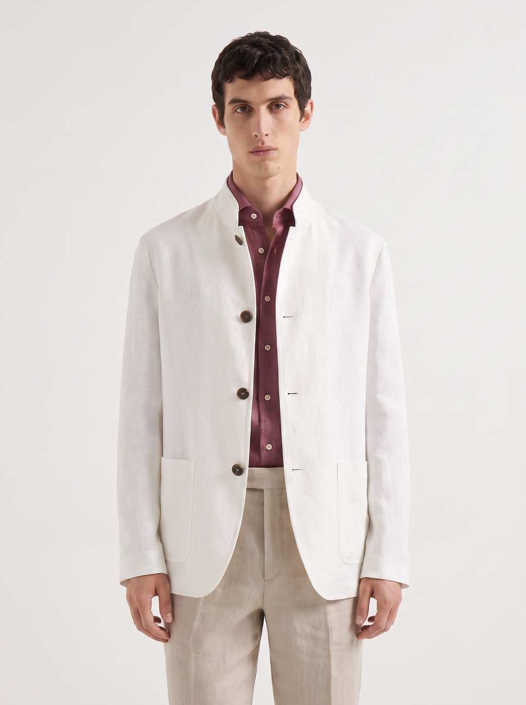 White Linen Spagna Jacket