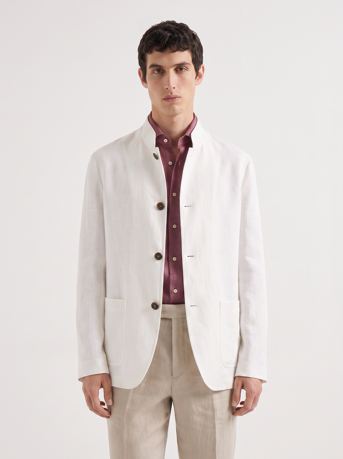 White Linen Spagna Jacket