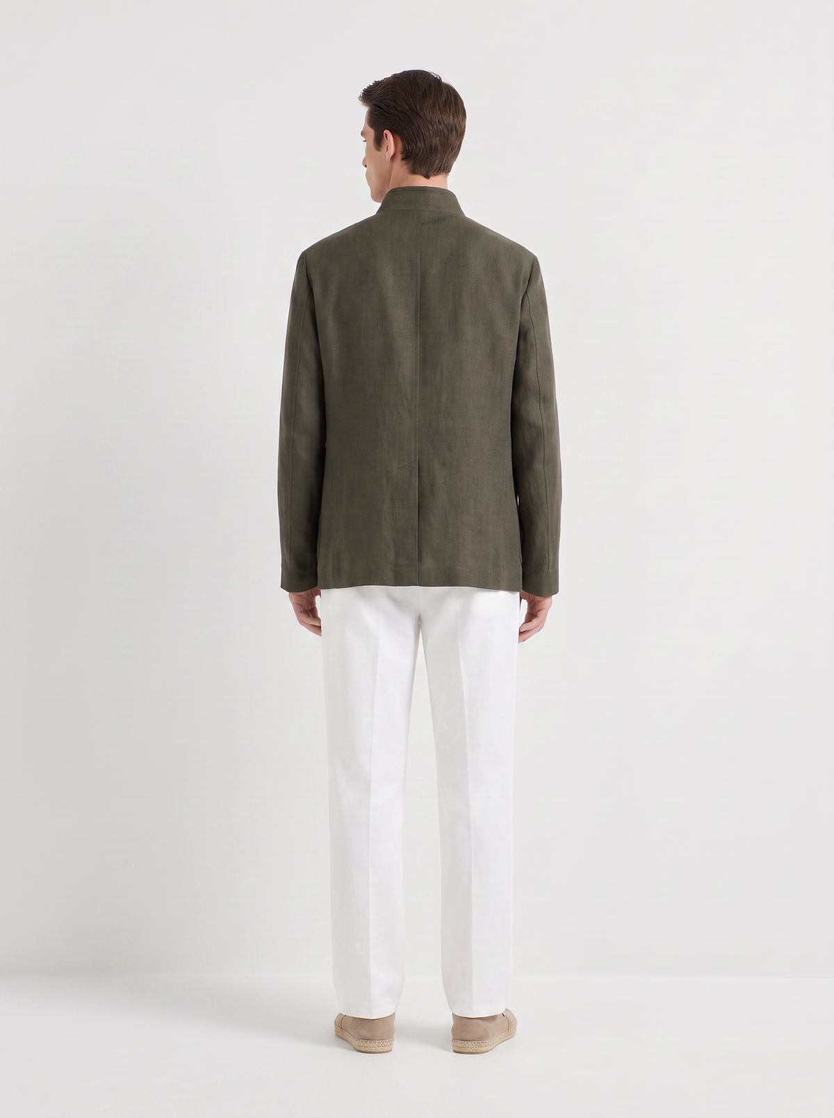 Forest Green Linen Spagna Jacket