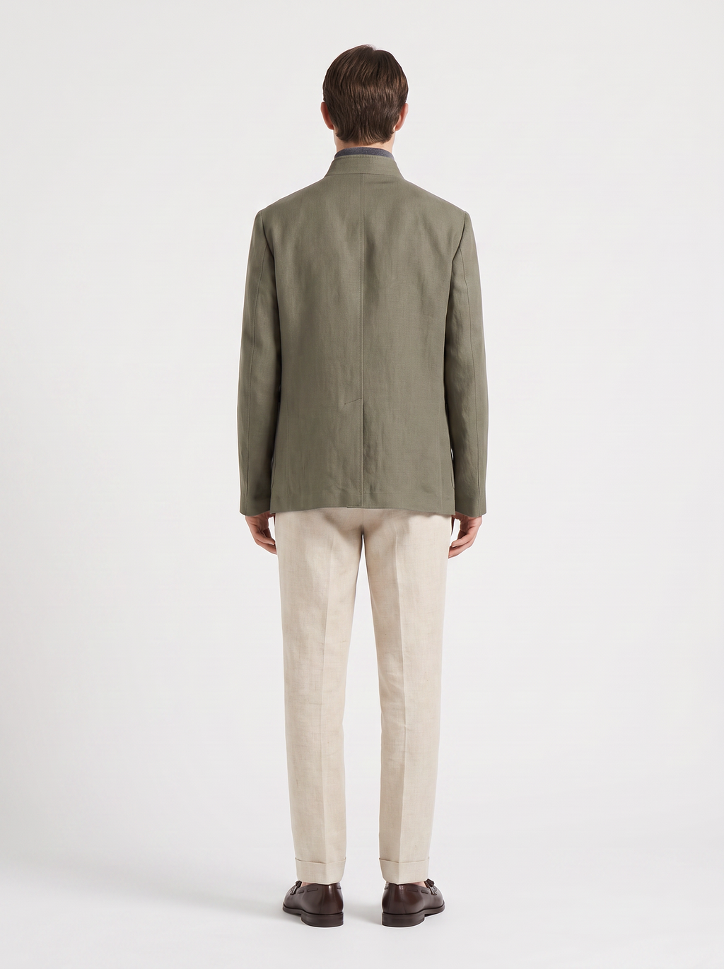 Sage Green Linen Spagna Jacket