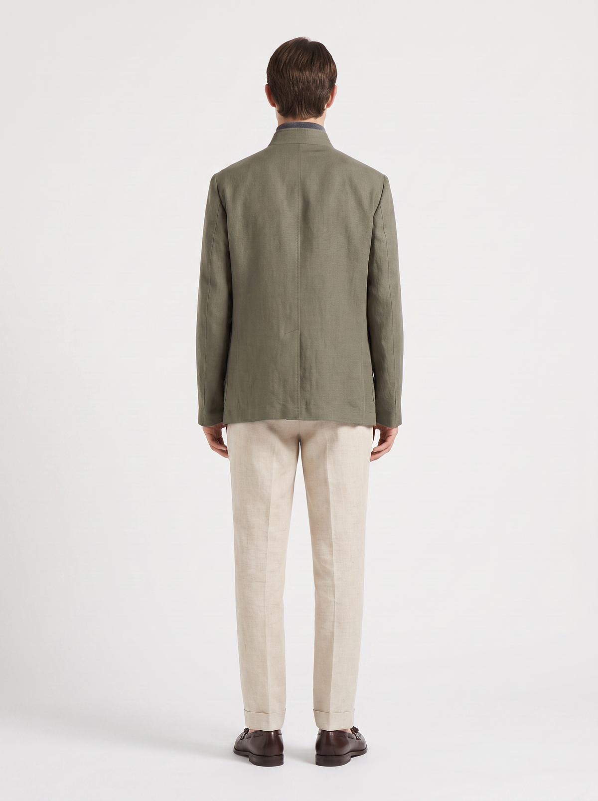 Sage Green Linen Spagna Jacket