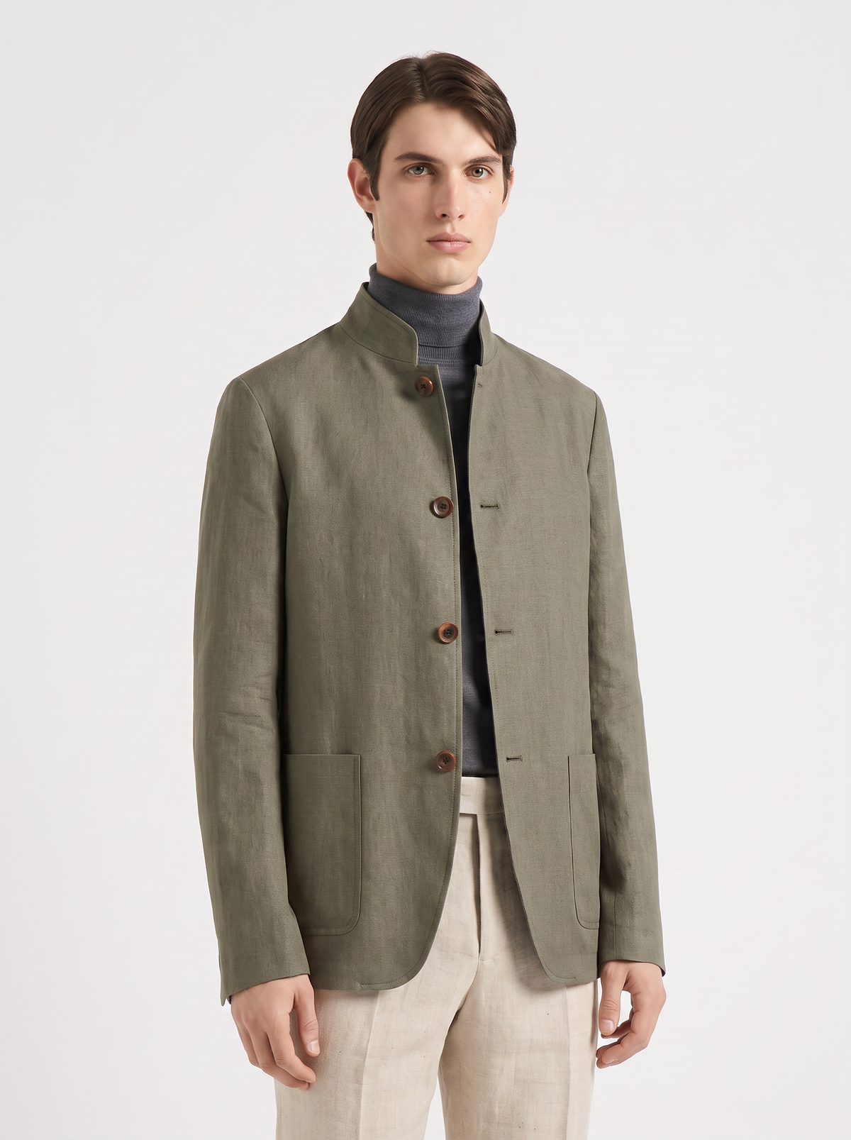 Sage Green Linen Spagna Jacket