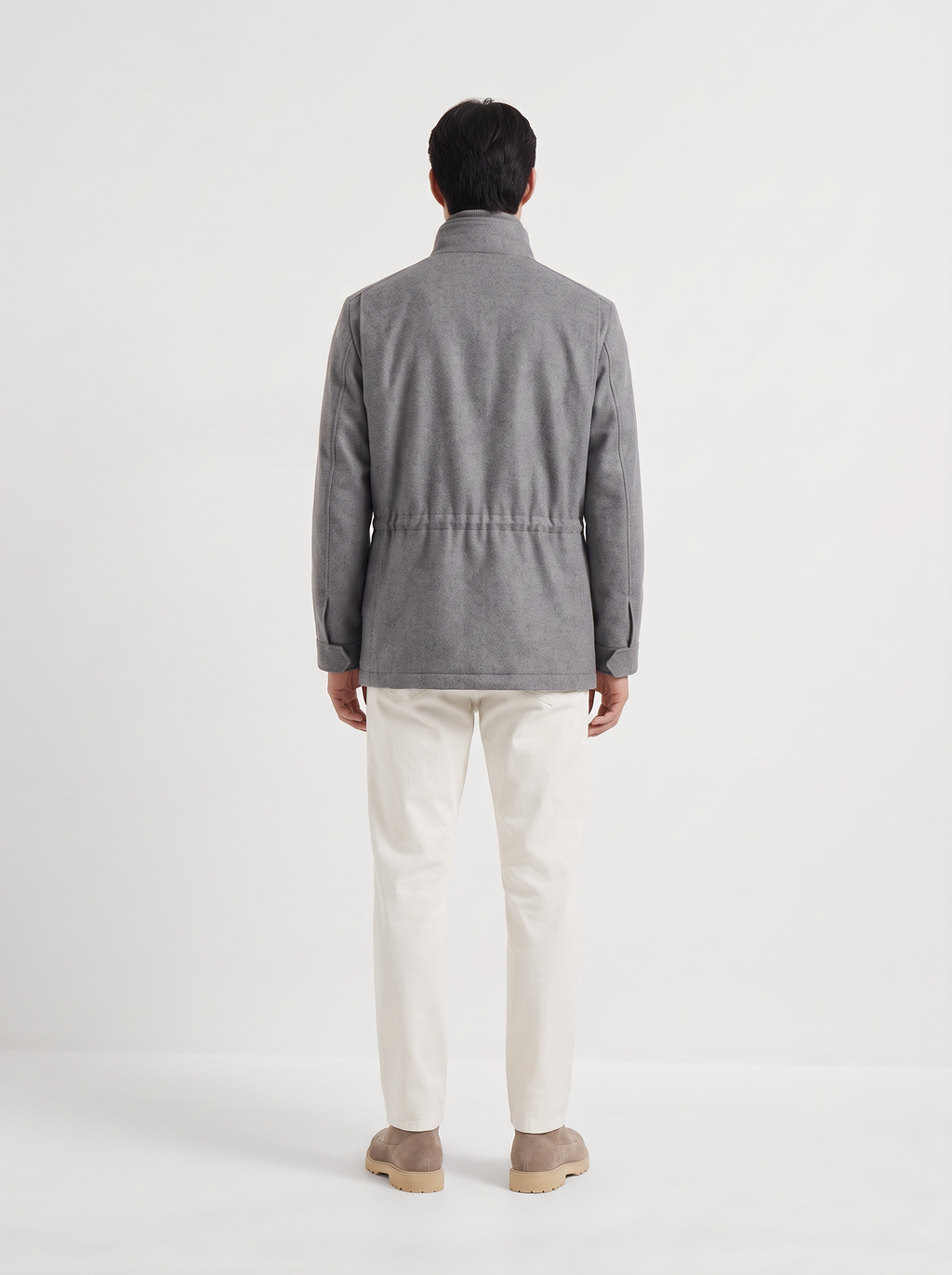 Mid-Gray Cashmere Traveller Field Jacket