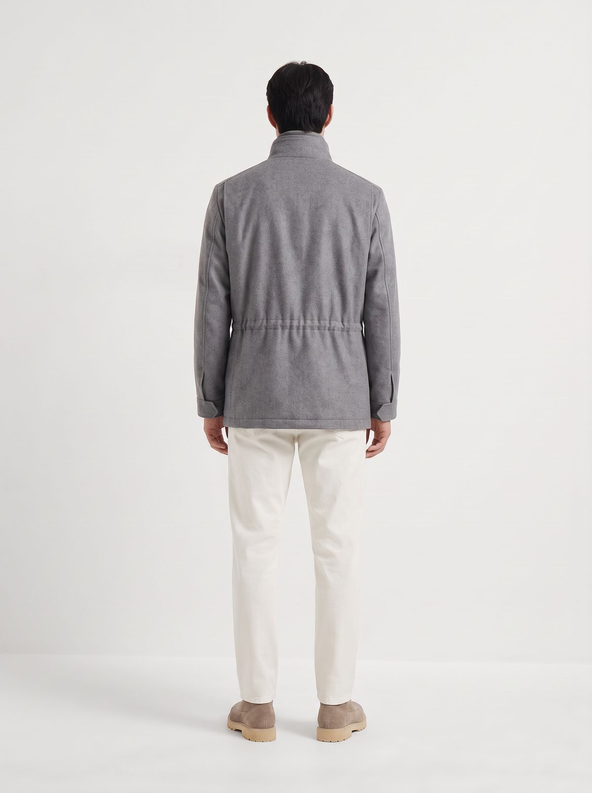 Mid-Gray Cashmere Traveller Field Jacket