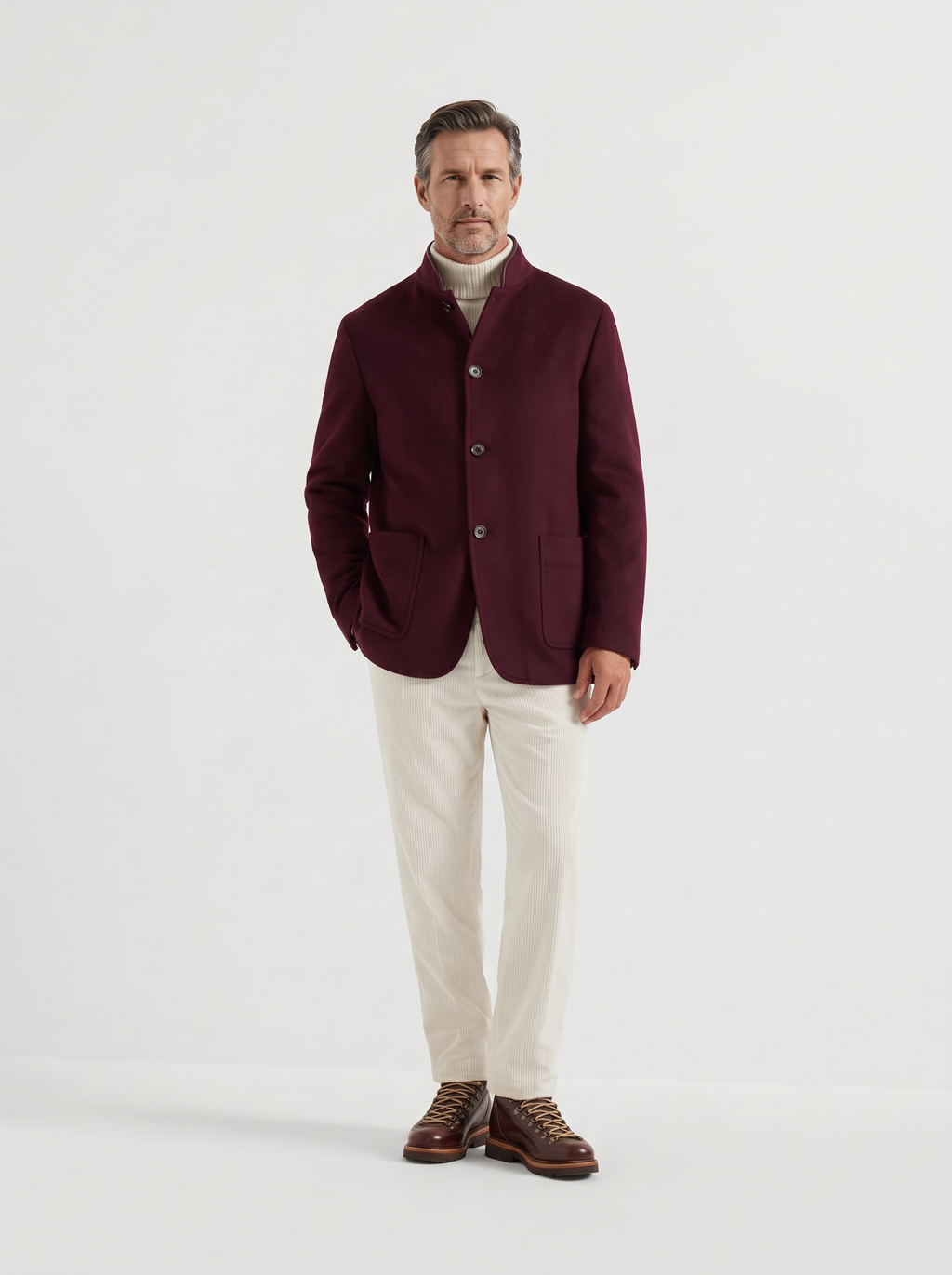 Burgundy Cashmere Spagna Jacket