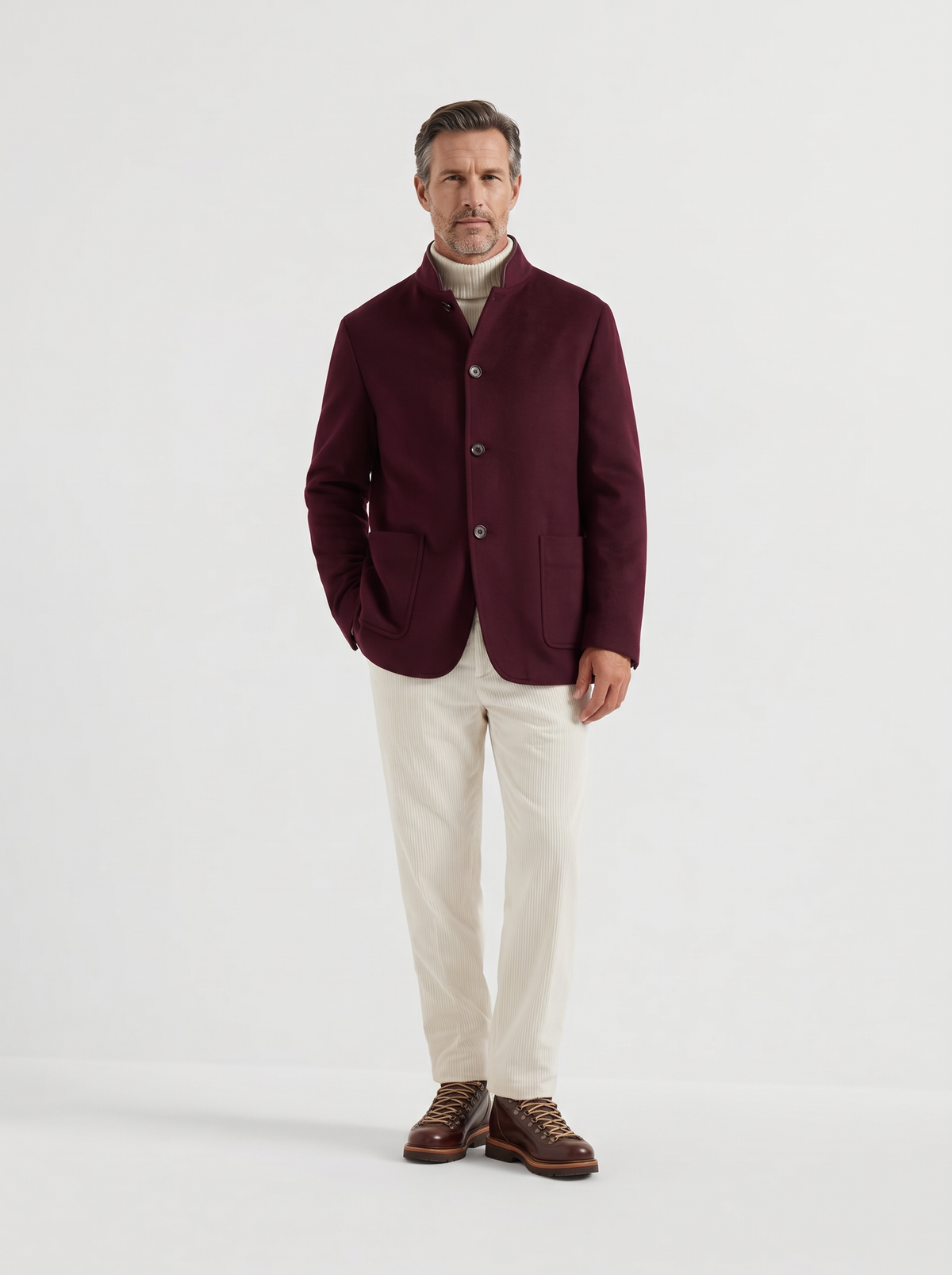 Burgundy Cashmere Spagna Jacket