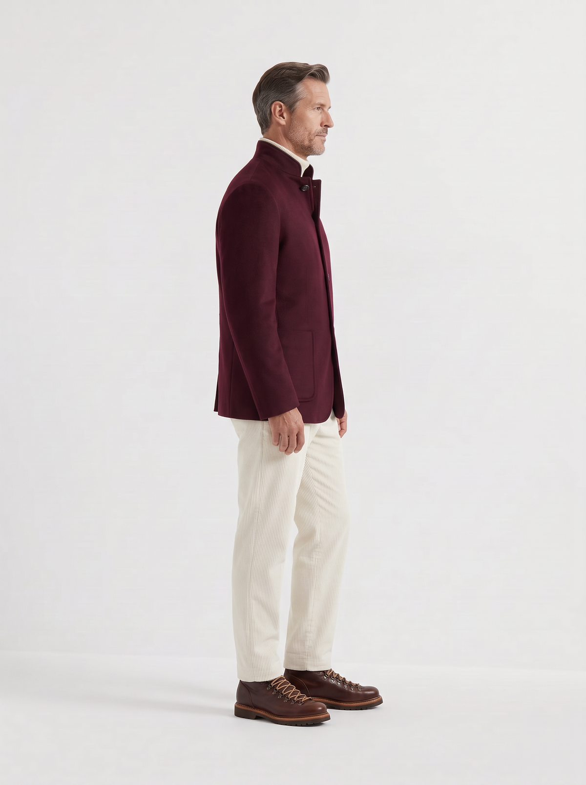 Burgundy Cashmere Spagna Jacket