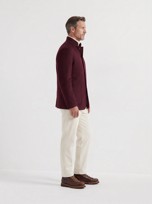 Burgundy Cashmere Spagna Jacket