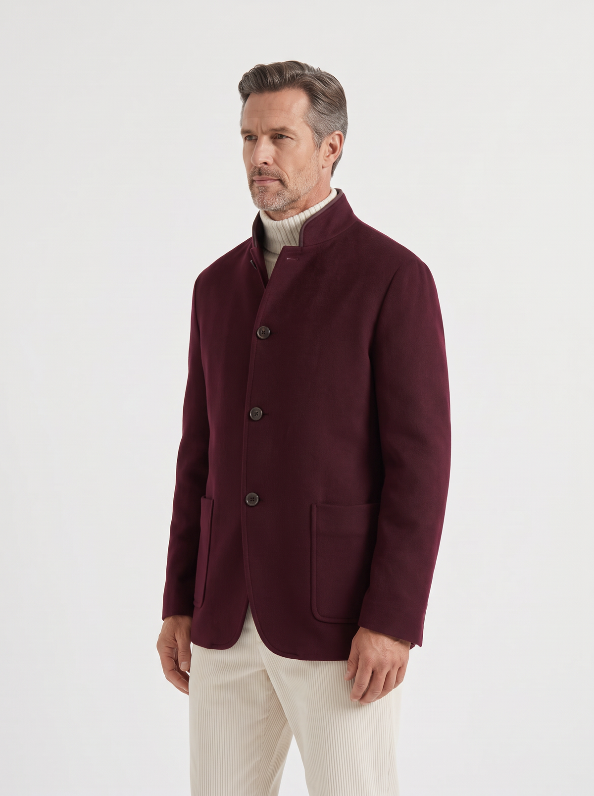 Burgundy Cashmere Spagna Jacket